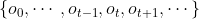 \{ {o_0}, \cdots ,{o_{t - 1}},{o_t},{o_{t + 1}}, \cdots \}