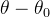 \small \theta -\theta _{0}