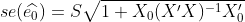 se(\widehat{e_0})=S\sqrt{1+X_0(X'X)^{-1}X_0'}