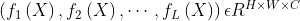 \left ( f_{1}\left ( X \right ),f_{2}\left ( X \right ) ,\cdots ,f_{L}\left ( X \right )\right )\epsilon R^{H\times W\times C}