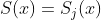 S(x)=S_{j}(x)