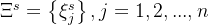 \Xi ^{s}=\left \{ \xi _{j}^{s} \right \},j=1,2,...,n