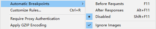 fiddler rules/automatic breakpoints