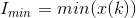 I_{min} = min(x(k))