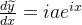 \frac{d\widetilde{y}}{dx}=iae^{ix}