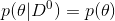 p(\theta|D^0)=p(\theta)