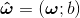 {\boldsymbol{\hat \omega }} = \left( {{\boldsymbol{\omega }};b} \right)