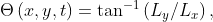 \Theta \left ( x,y,t \right ) = \tan ^{-1}\left ( L_{y}/L_{x} \right ),