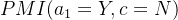 PMI(a_{1}=Y,c=N)