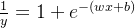 \frac{1}{y}=1+e^{-(wx+b)}