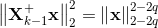 \left \|\mathbf{X}_{k-1}^{+}\mathbf{x} \right \|_{2}^{2}=\left \|\mathbf{x} \right \|_{2-2q}^{2-2q}