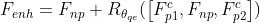 F_{enh}=F_{np}+R_{\theta_{qe}}(\left [ F^{^{c } }_{p1},F _{np} ,F^{c}_{p2} \right ] )