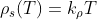 \rho _s(T) = k_\rho T