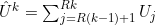 \hat{U}^k = \sum^{Rk}_{j=R(k-1)+1} U_j