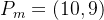 P_m=(10,9)