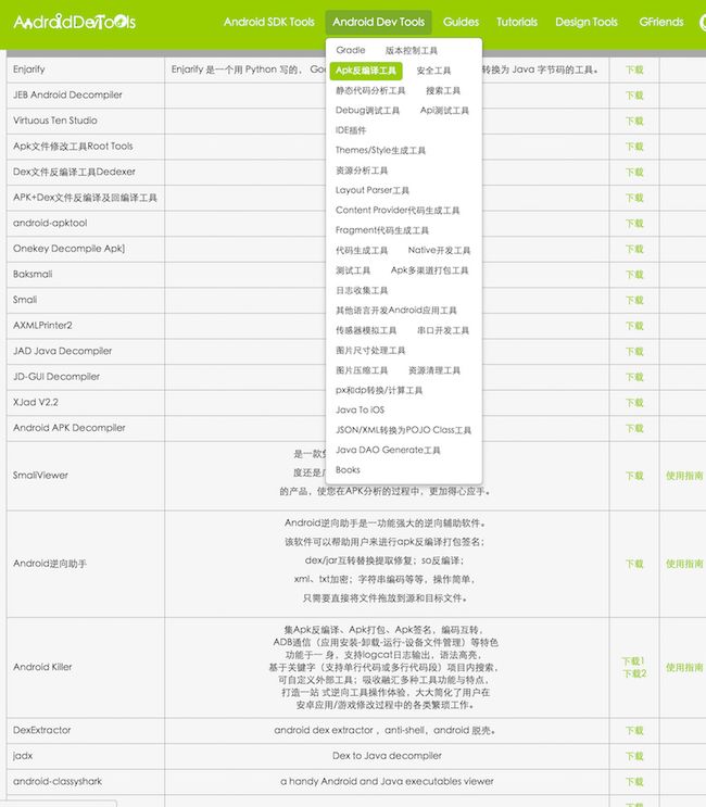 Apk反编译工具汇总