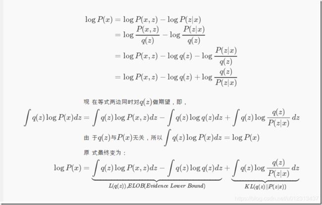 对对数边缘概率进行分解