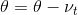 \theta =\theta -\nu _{t}