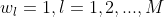 w_l=1,l=1,2,...,M