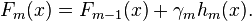 F_m(x) = F_{m-1}(x) + \gamma_m h_m(x).