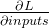 \frac{\partial L}{\partial inputs}