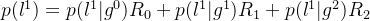 p(l^1)=p(l^1|g^0)R_0+ p(l^1|g^1)R_1+ p(l^1|g^2)R_2