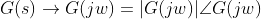 G(s)\rightarrow G(jw)=|G(jw)|\angle G(jw)