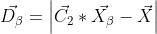 \vec{D_{\beta }}=\left | \vec{C_{2}}*\vec{X_\beta} -\vec{X} \right |