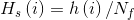 H_{s}\left ( i \right )=h\left ( i \right )/N_{f}