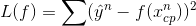 L(f) = \sum (\hat y^n - f(x^n_{cp}))^2