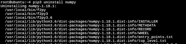 Pip Uninstall Example
