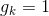 g_{k}=1