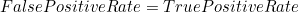 \inline&space; FalsePositiveRate = TruePositiveRate