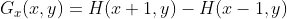 G_x(x,y)=H(x+1,y)-H(x-1,y)