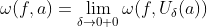 \omega (f,a)=\lim_{\delta \to 0+0}\omega (f,U_{\delta }(a))