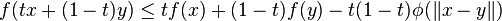 f(tx+(1-t)y) \le t f(x)+(1-t)f(y) - t(1-t) \phi(\|x-y\|)