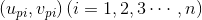 \left( {{u}_{pi}},{{v}_{pi}} \right)\left( i=1,2,3\cdots ,n \right)