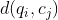 d(q_i,c_j)
