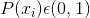 P(x_i)\epsilon (0,1)