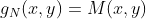 g_{N}(x,y)=M(x,y)