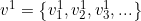 v^1=\left \{ v_{1}^1,v_{2}^1,v_{3}^1,... \right \}