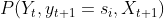 P(Y_{t},y_{t+1}=s_i,X_{t+1})