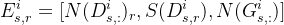 E_{s,r}^{i}=[N(D_{s,:}^{i})_{r},S(D_{s,r}^{i}),N(G_{s,:}^{i})]