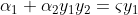 \alpha _{1}+\alpha _{2}y_{1}y_{2}=\varsigma y_{1}