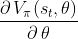 \frac{\partial \,V_{\pi}(s_t,\theta)}{\partial \,\theta}