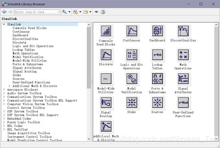 Simulink Library Browser窗口