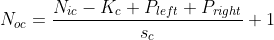 N_{oc}=\frac{N_{ic}-K_c+P_{left}+P_{right}}{s_c}+1