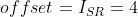 offset=I_{SR}=4