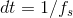 dt=1/ f_{s}