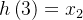 h\left ( 3 \right )={x}_{2}